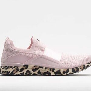 APL Women's Techloom Bliss Sneakers, Leopard Pink 7.5 Roomy (will fit 8)